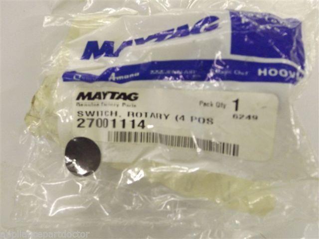 Maytag Crosley Washer 27001114 Switch, Rotary (4 Pos) NEW IN BOX Maytag Crosley Washer 27001114 Switch, Rotary (4 Pos) NEW IN BOX